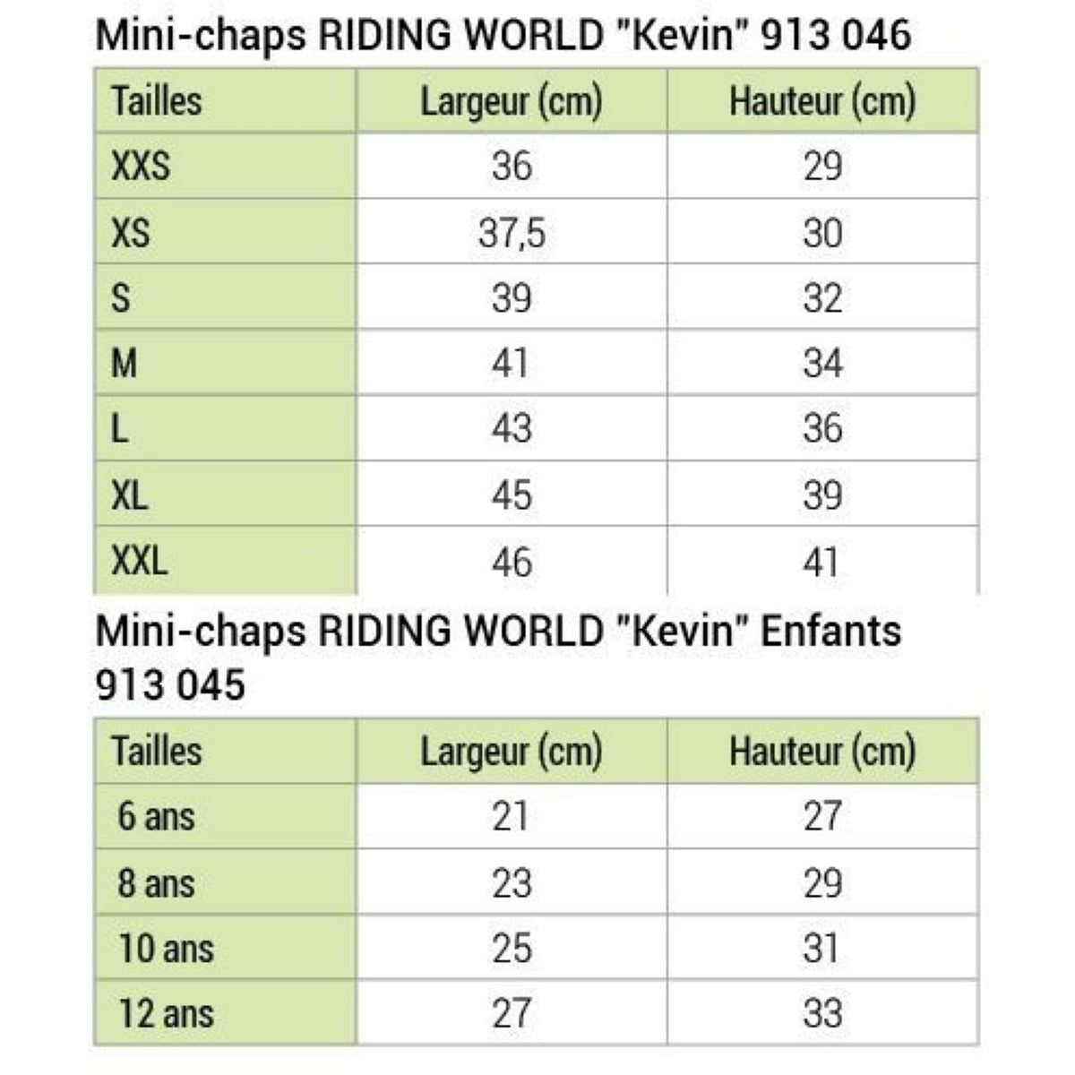 Riding World Mini Chaps Kevin Kids Noir