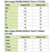 Riding World Mini Chaps Kevin Kids Noir