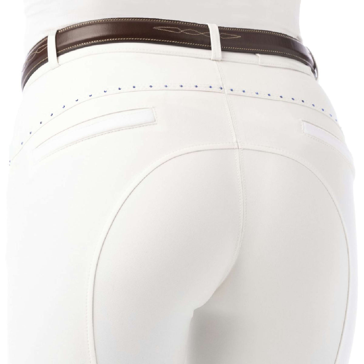 EQUITHÈME Pantalon d'Équitation Safir Enfants Blanc/Bleu