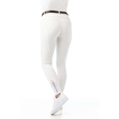 EQUITHÈME Pantalon d'Équitation Safir Silicone Genouillères Blanc/Bleu