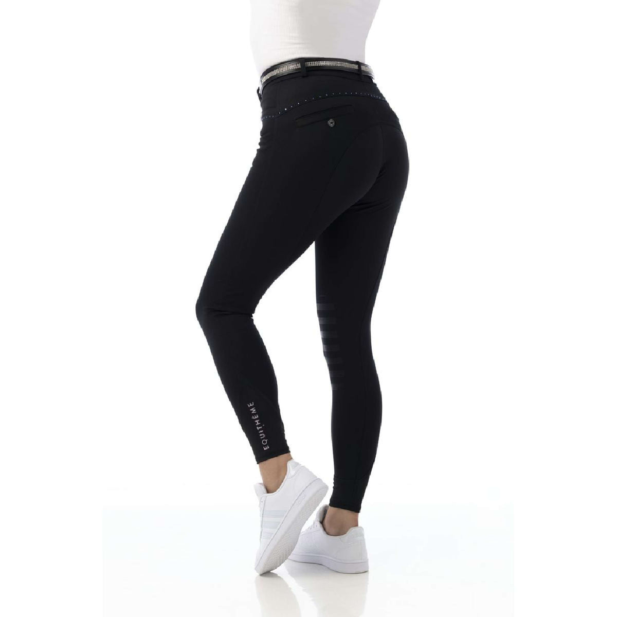 EQUITHÈME Pantalon d'Équitation Safir Enfants Noir/Bleu