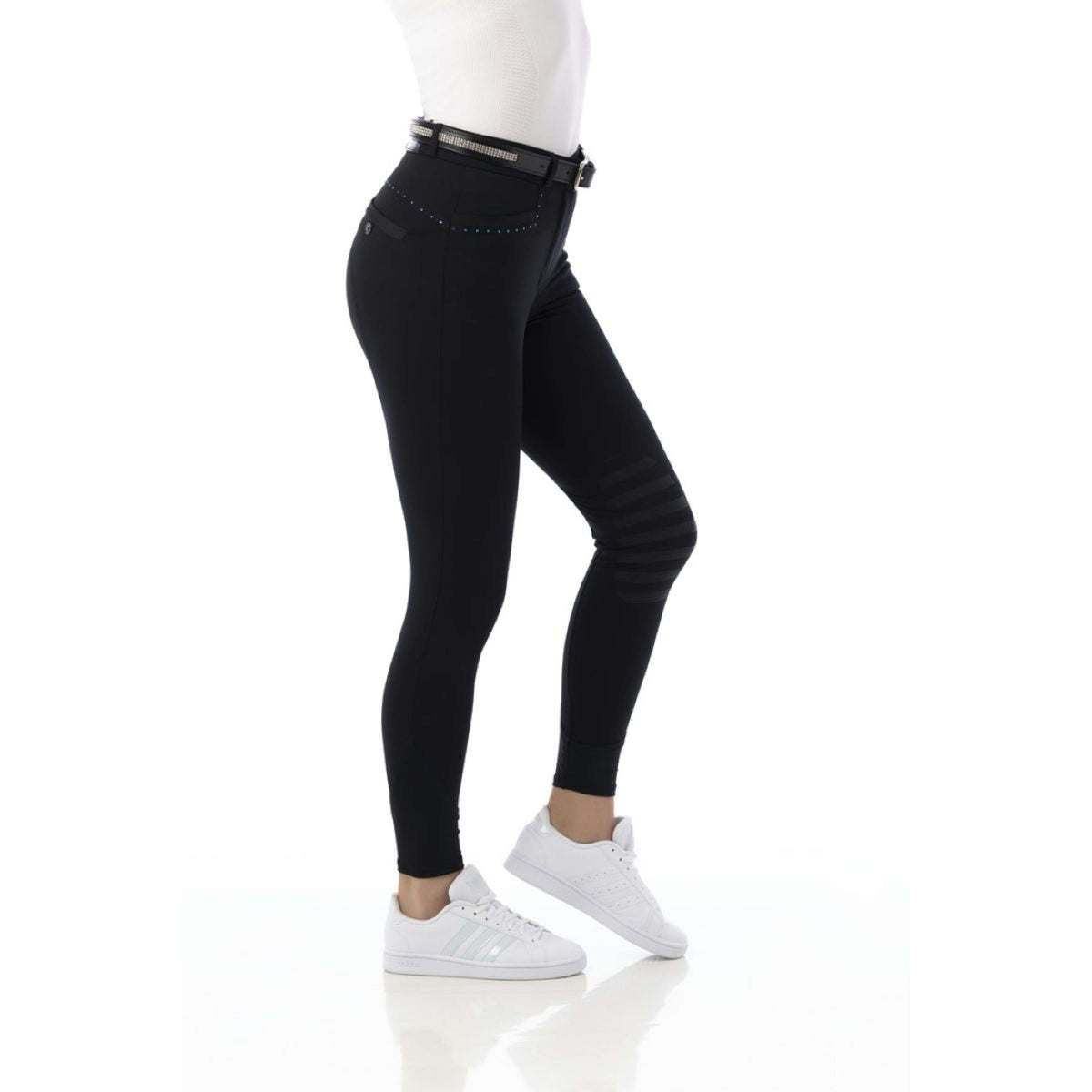 EQUITHÈME Pantalon d'Équitation Safir Enfants Noir/Bleu