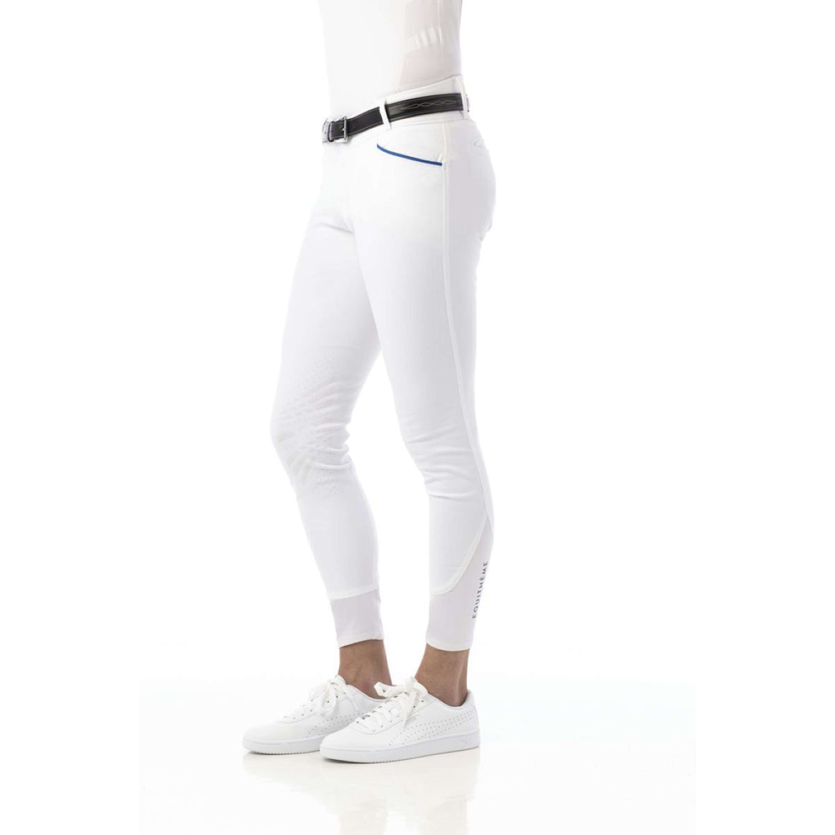 EQUITHÈME Pantalon d'Équitation Lars Silicone Genouillères Homme Blanc