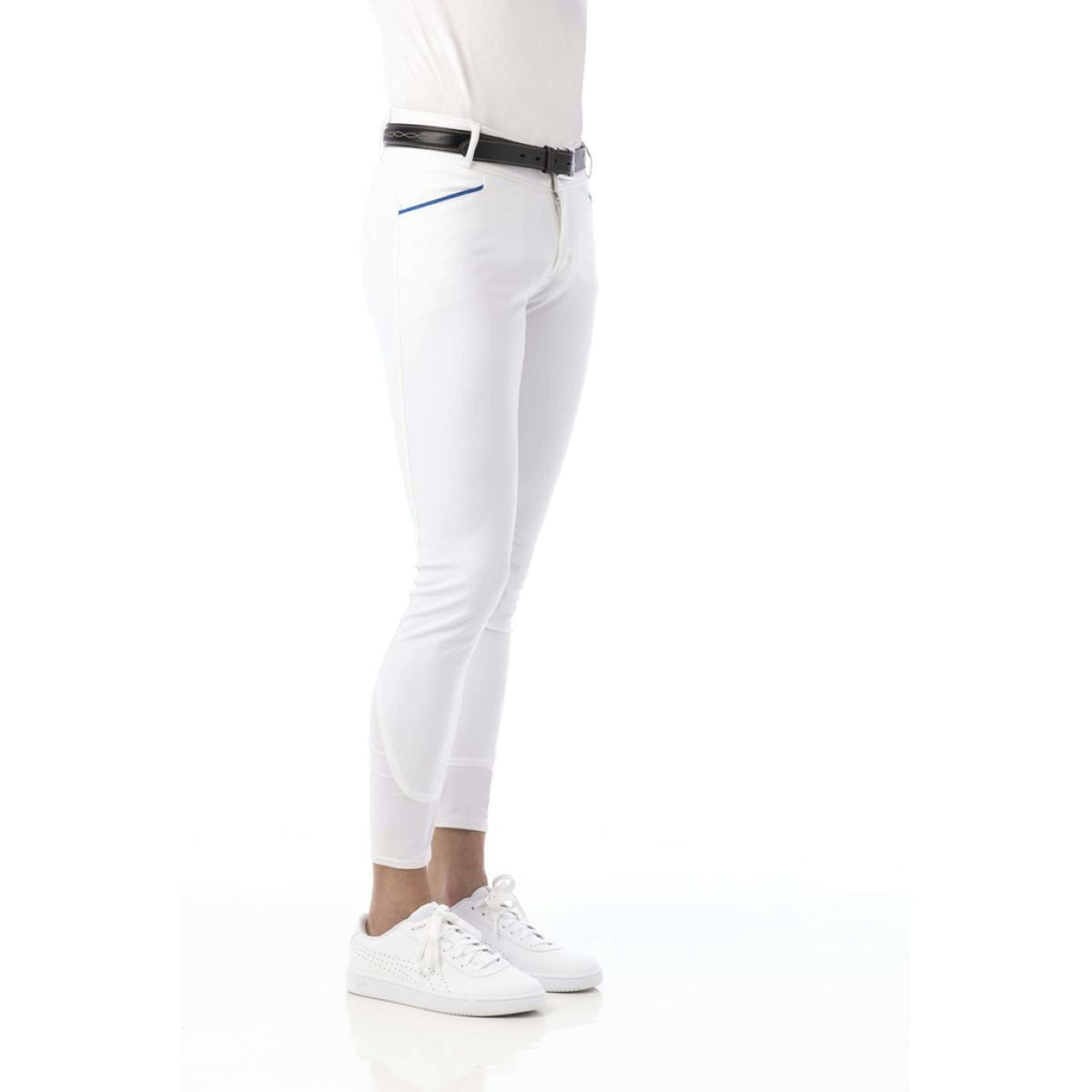 EQUITHÈME Pantalon d'Équitation Lars Silicone Genouillères Homme Blanc