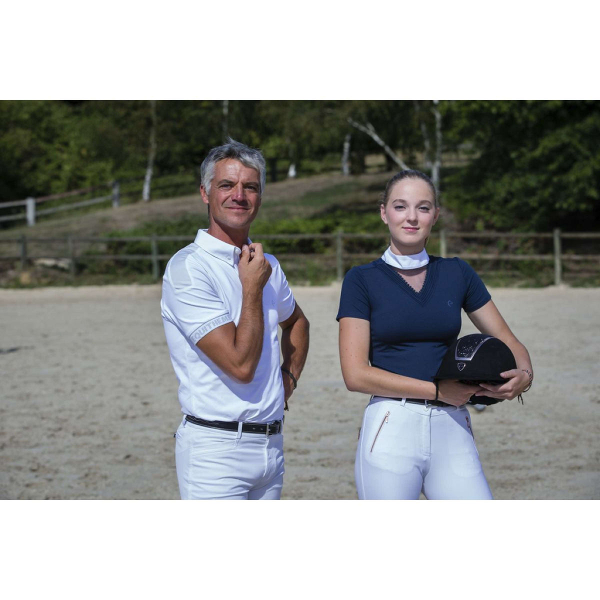 EQUITHÈME T-shirt de Concours Valence Marine Bleu