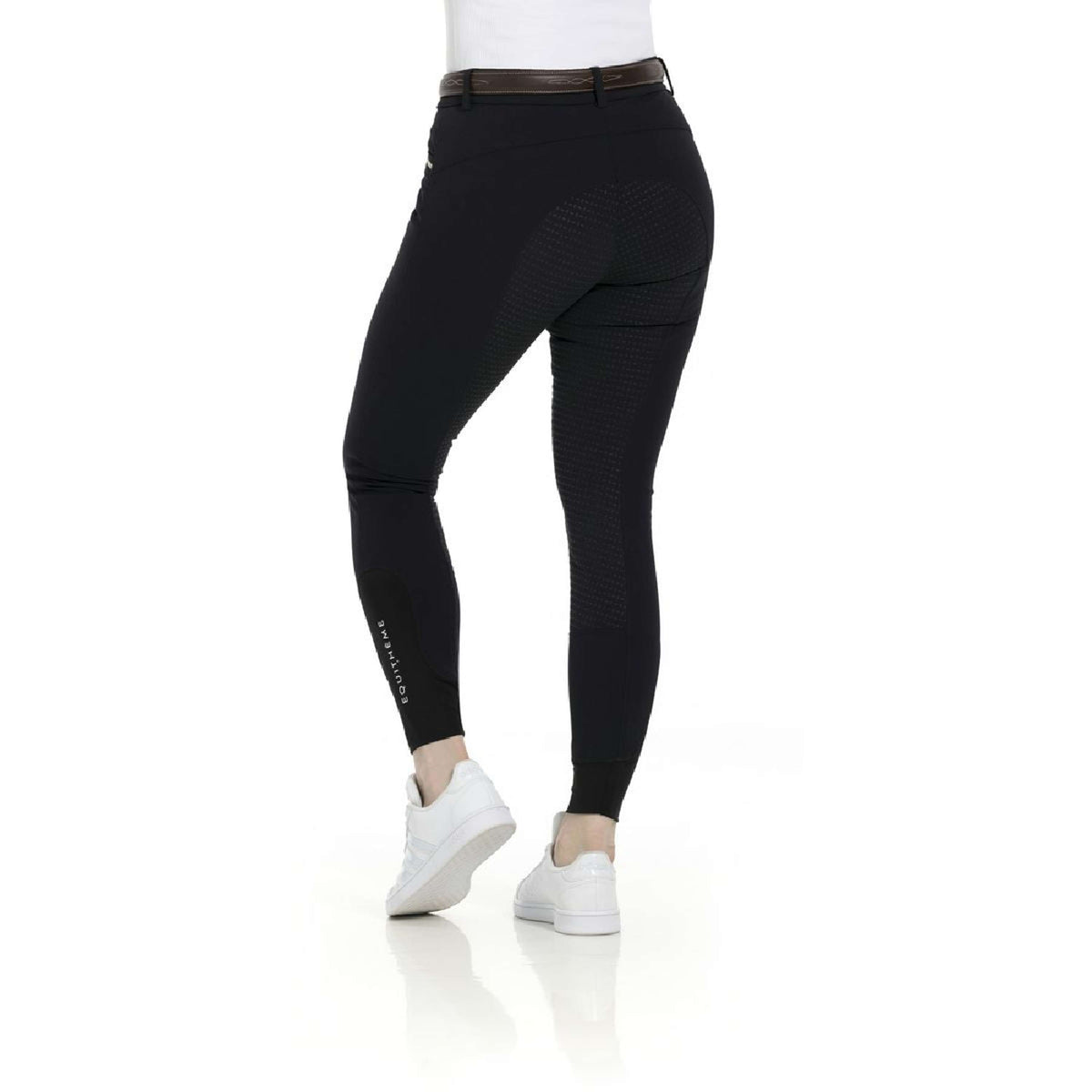 EQUITHÈME Pantalon d'Équitation Gizel Silicone Fond de Peau Noir