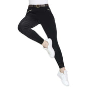 EQUITHÈME Pantalon d'Équitation Gizel Silicone Fond de Peau Noir