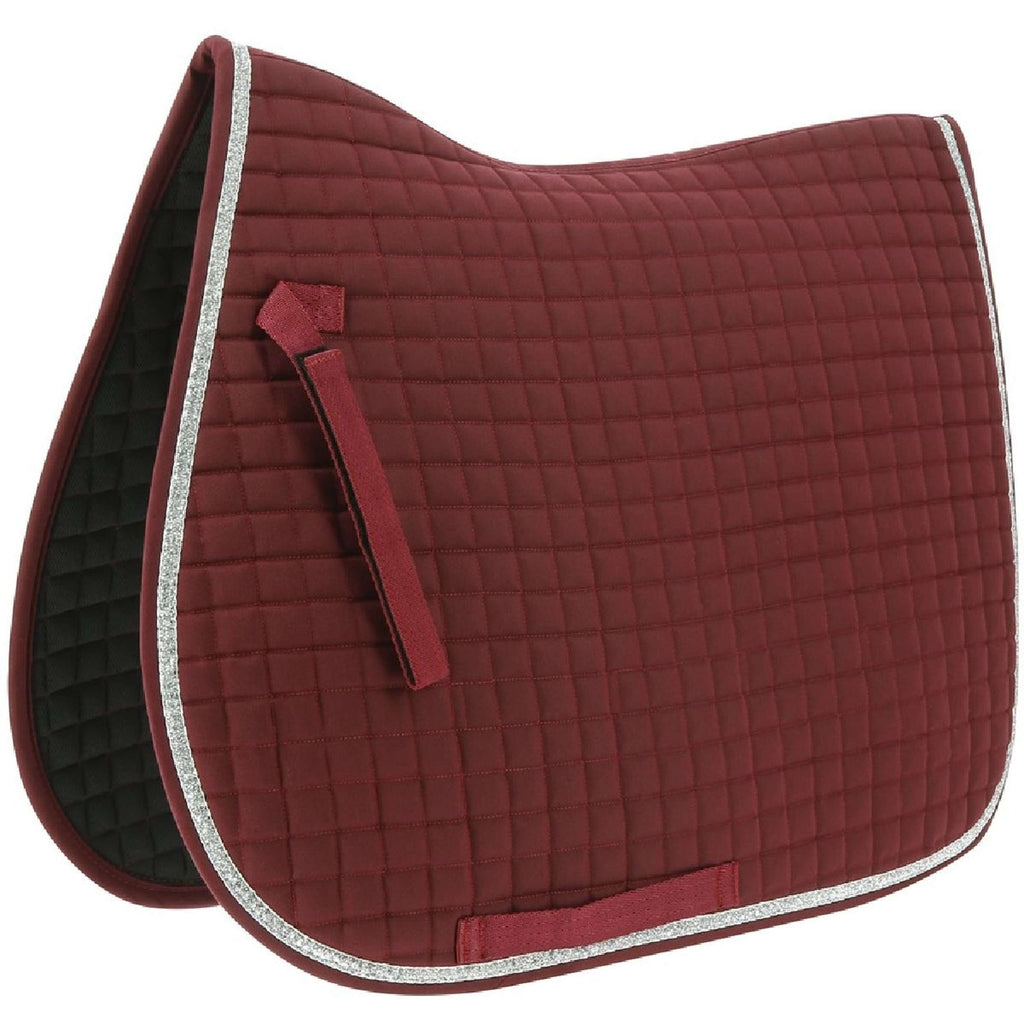 Riding World Tapis de Selle Girly Bordeaux