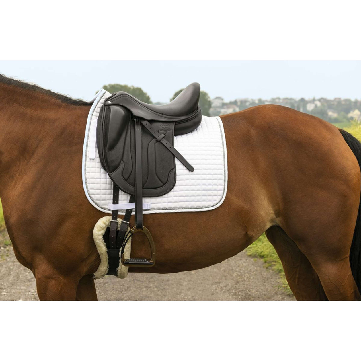 Riding World Tapis de Selle Girly Dressage Blanc