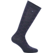 EQUITHÈME Chaussettes Résille Navy/Rose