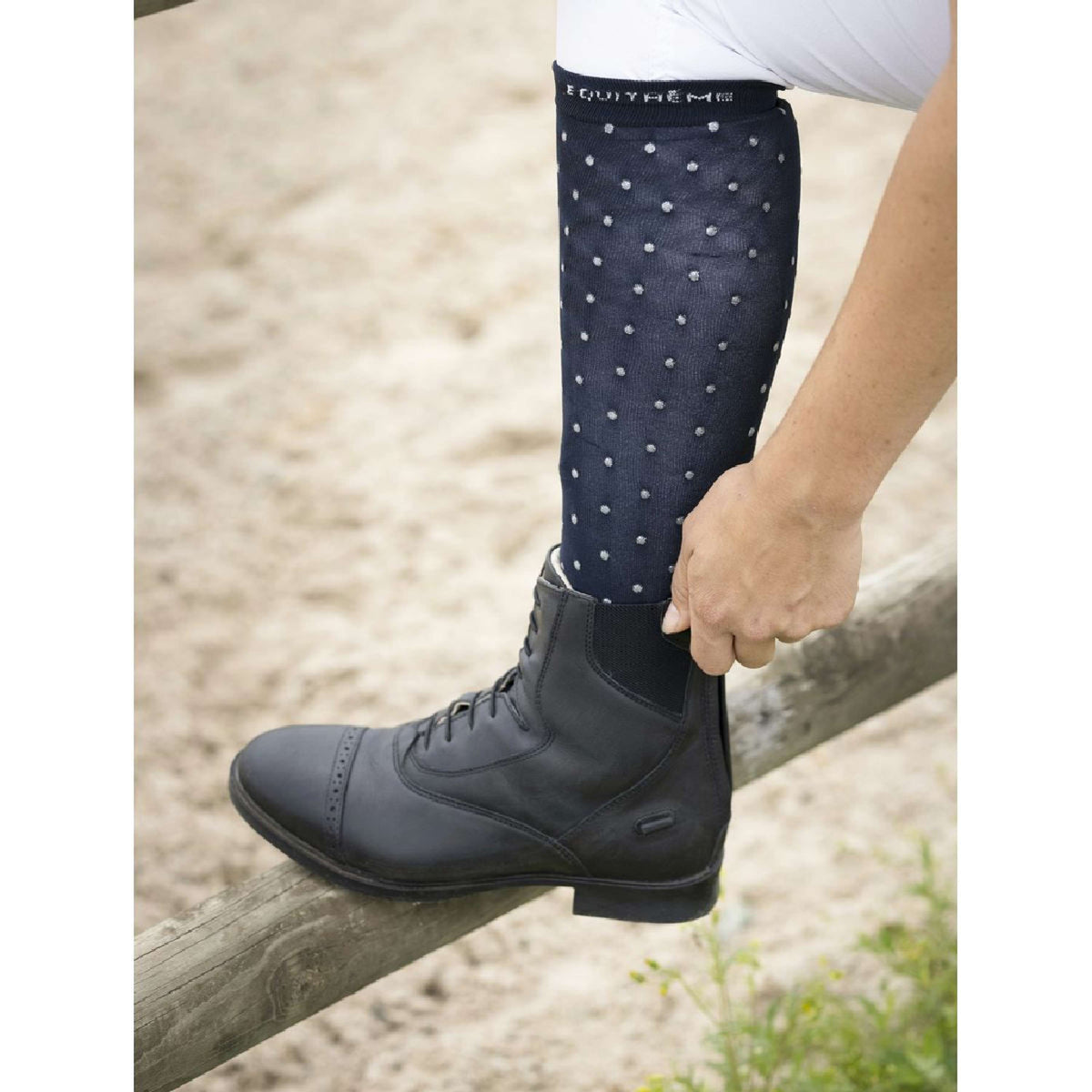 EQUITHÈME Chaussettes Dotgrip Marin