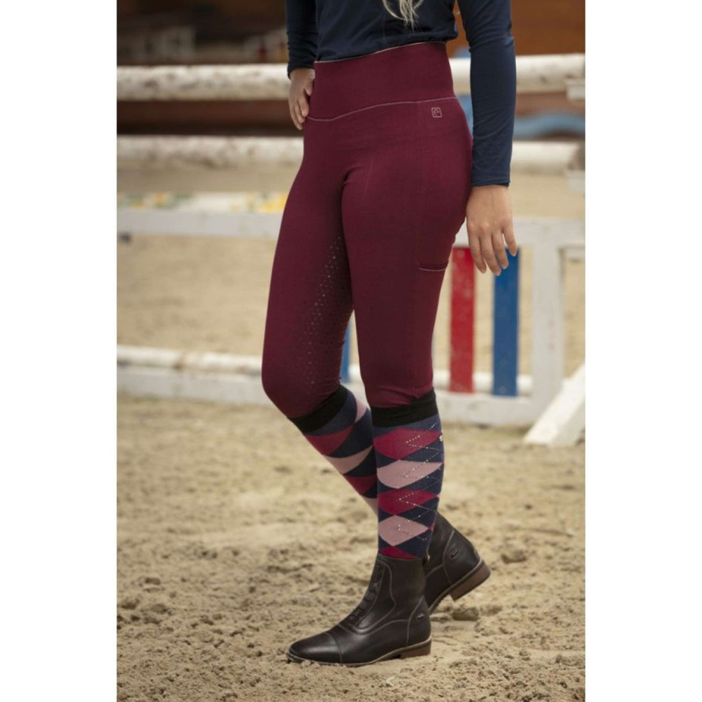 EQUITHÈME Legging d'Équitation Lyly Pull-On Rouge foncé