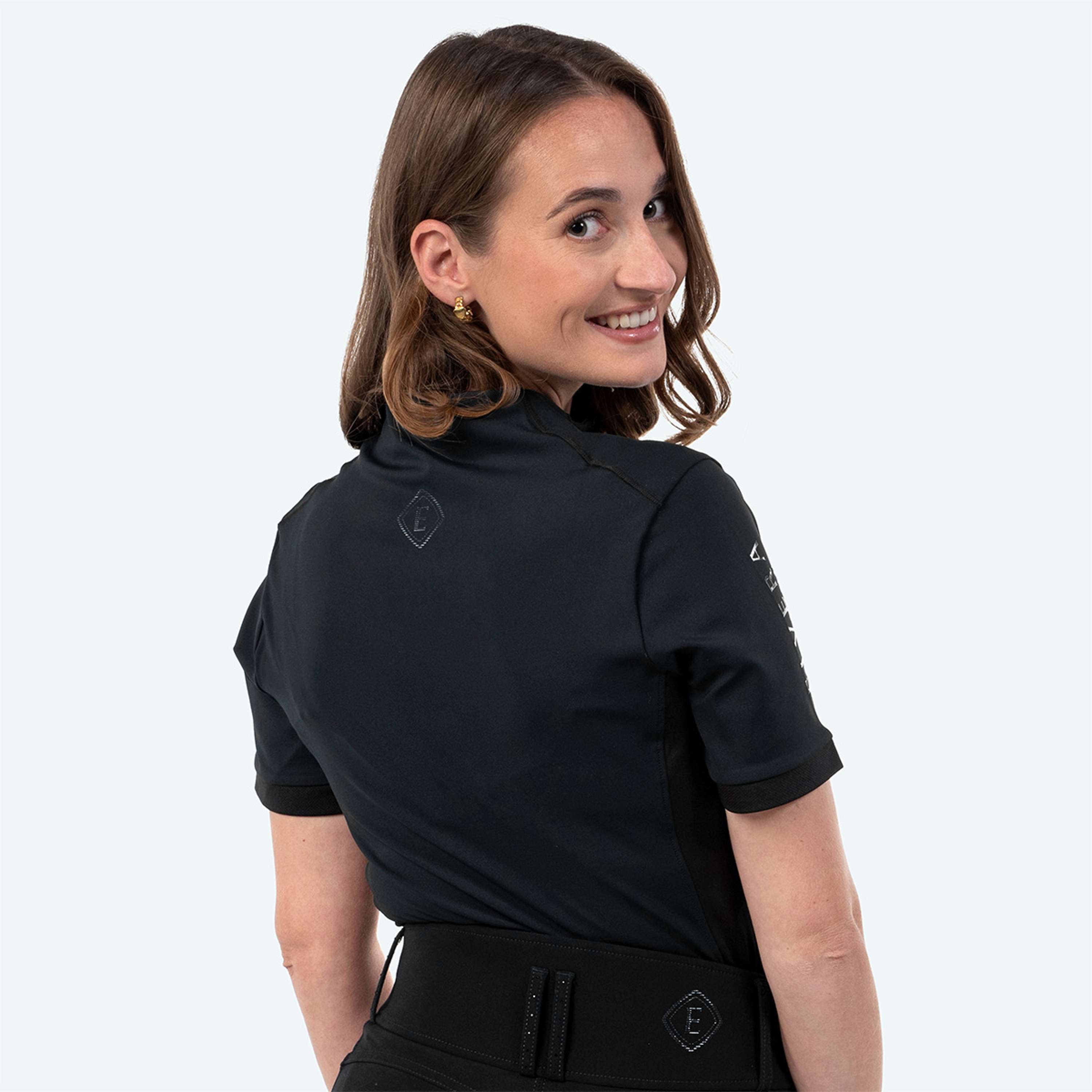 Elvera Equestrian T-shirt Randonnée EEVexa Courte Manche Noir
