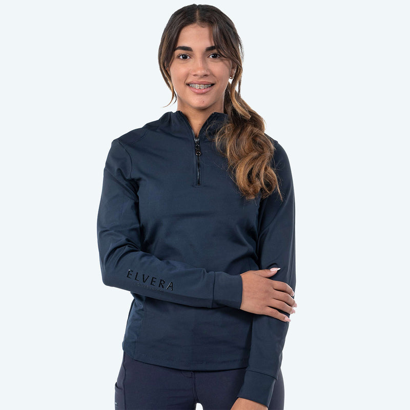 Elvera Equestrian T-shirt Randonnée EEMexa Longue Manche Marin