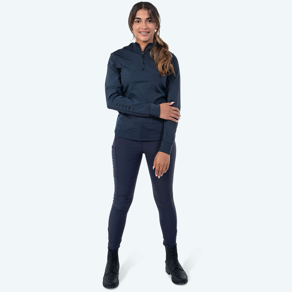 Elvera Equestrian T-shirt Randonnée EEMexa Longue Manche Marin