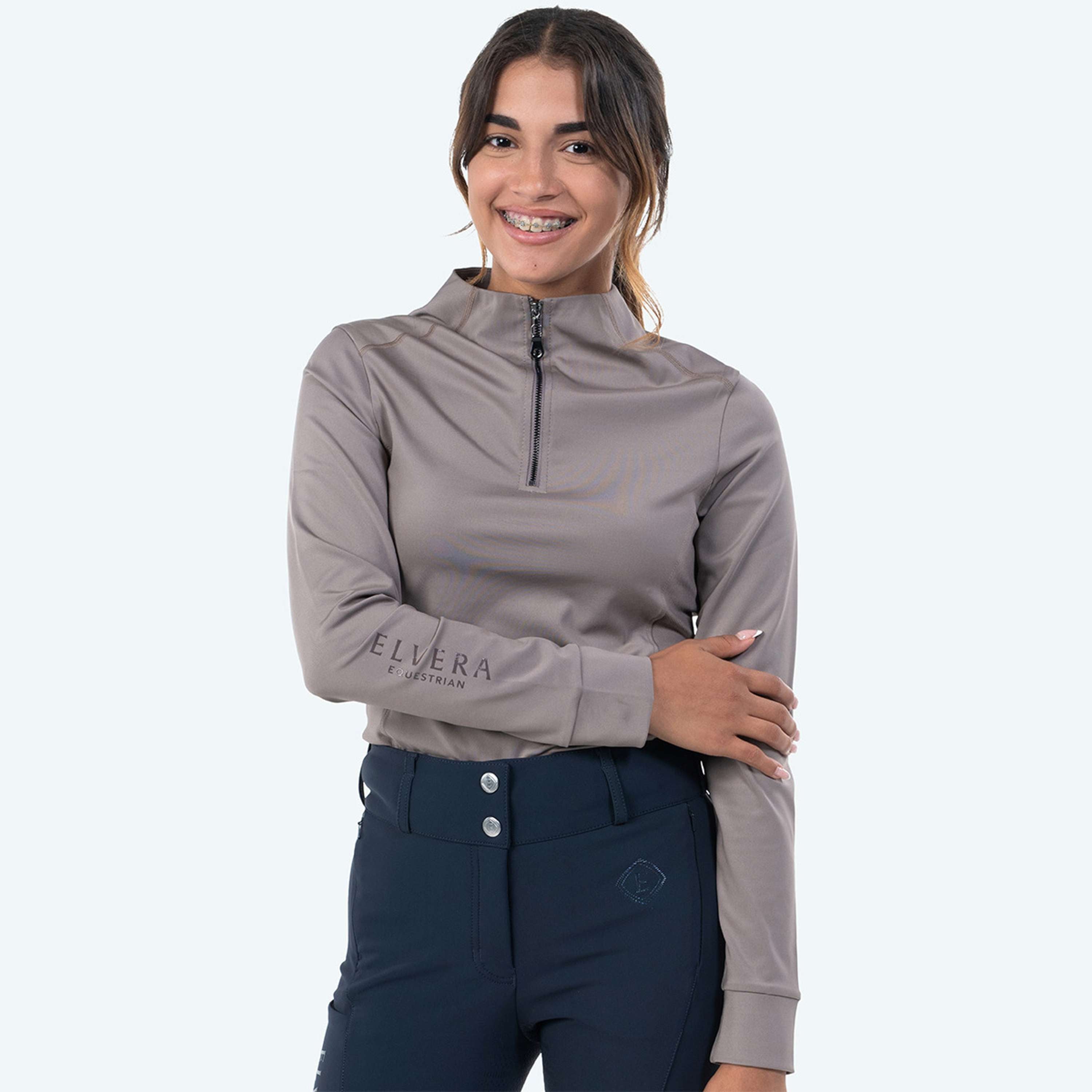 Elvera Equestrian T-shirt Randonnée EEMexa Longue Manche Walnuss