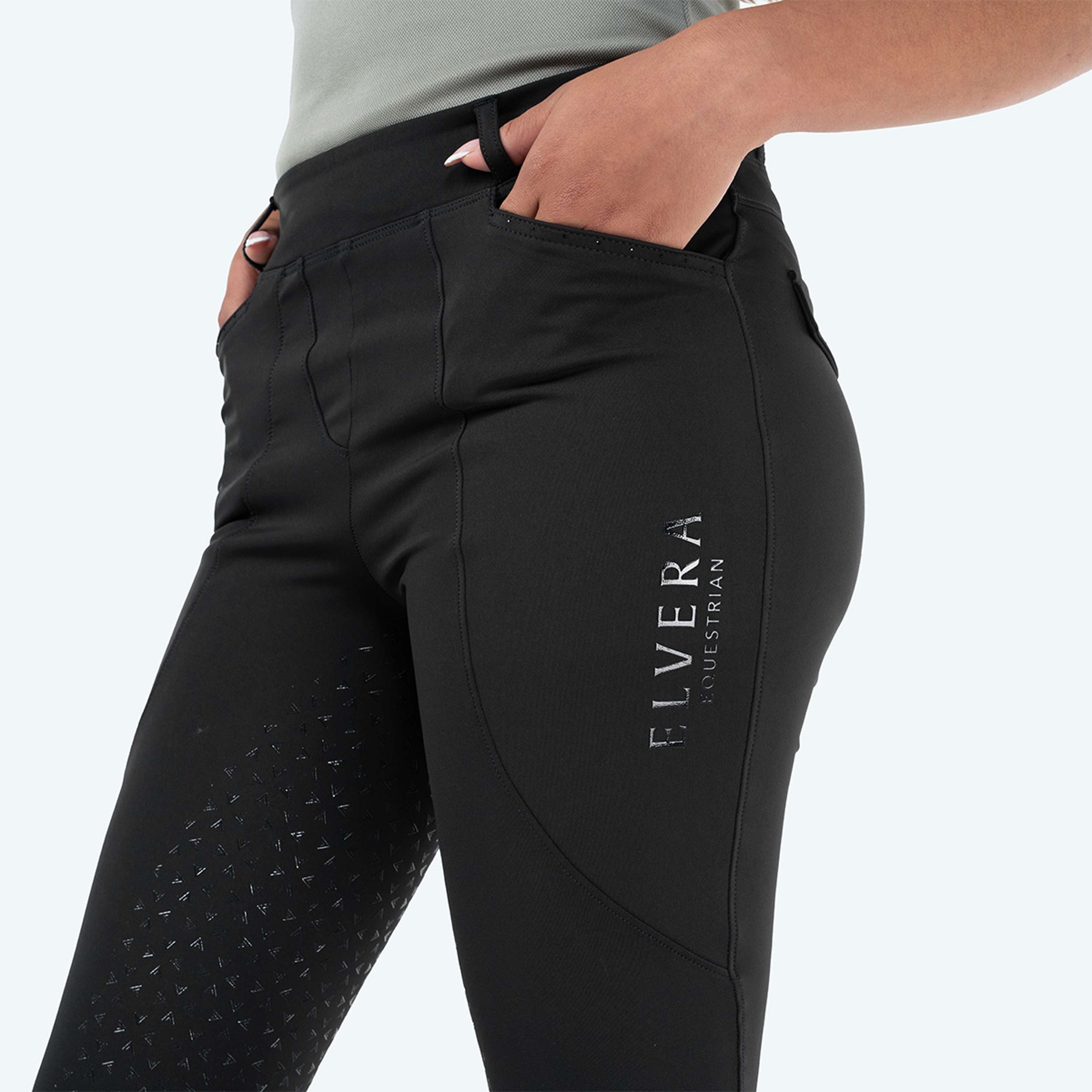 Elvera Equestrian Legging d'Équitation Motion Bling Solid Black