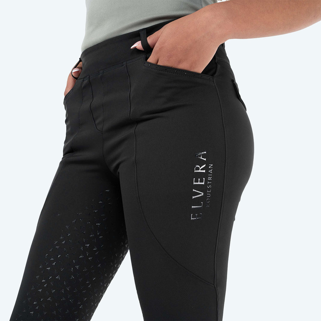 Elvera Equestrian Legging d'Équitation Motion Bling Solid Black
