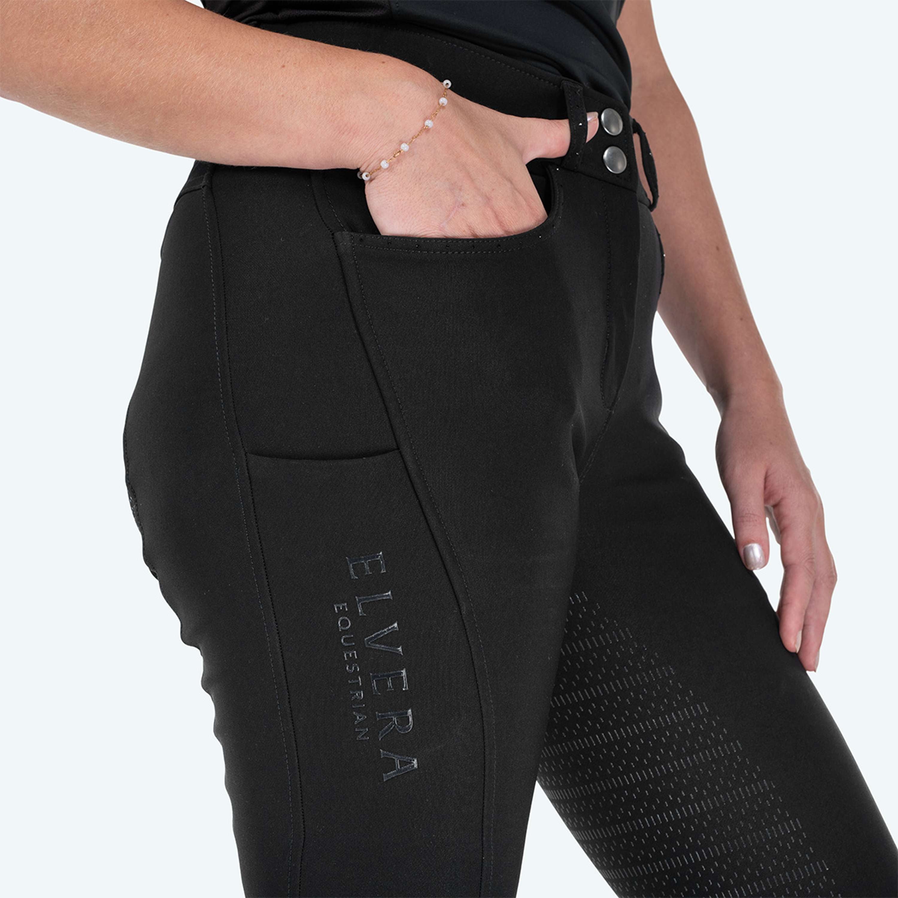 Elvera Equestrian Pantalon d'Équitation Performance Bling Noir