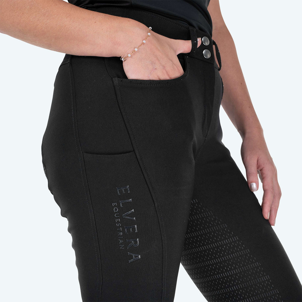 Elvera Equestrian Pantalon d'Équitation Performance Bling Noir