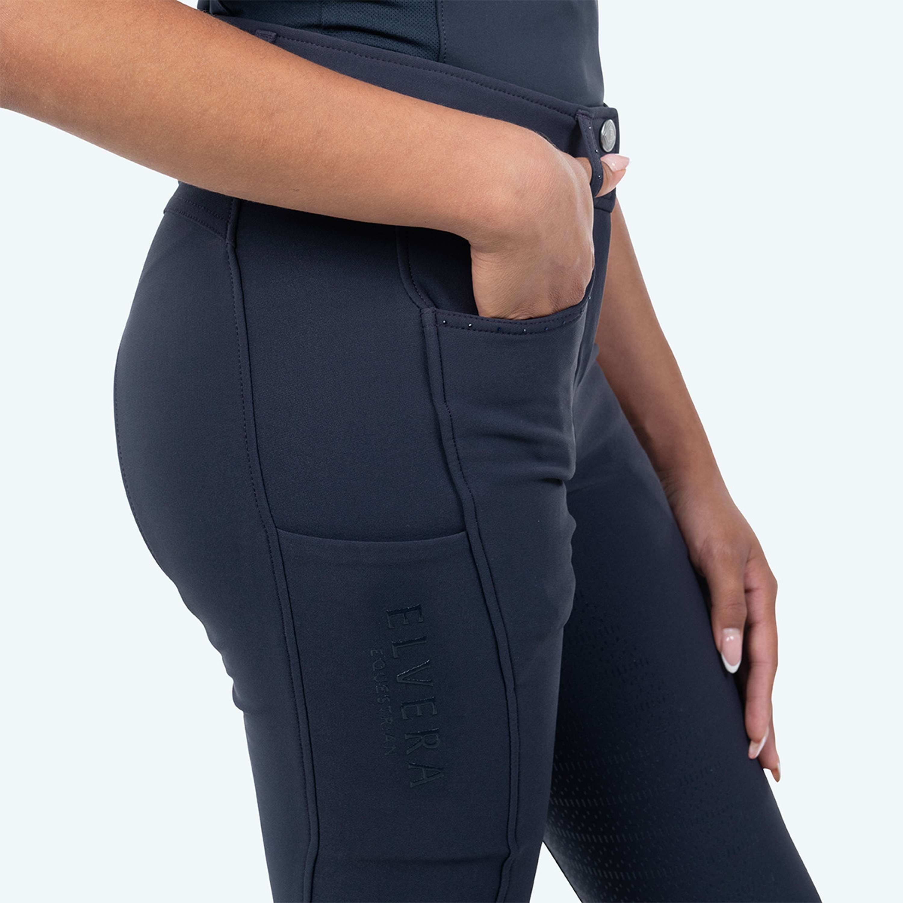 Elvera Equestrian Pantalon d'Équitation Performance Bling Kings Navy