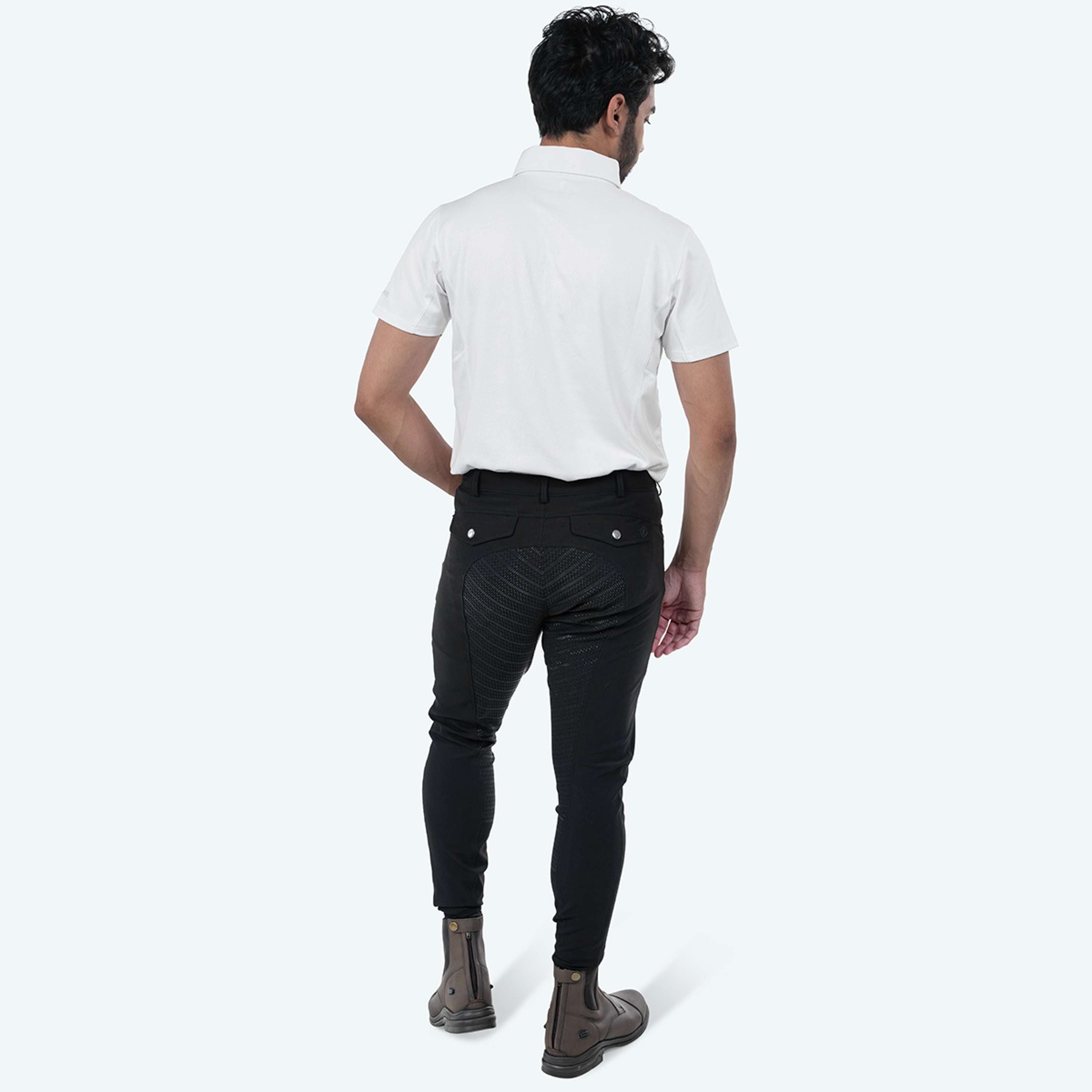 Elvera Equestrian Pantalon d'Équitation Dual Core Pro Hommes Noir