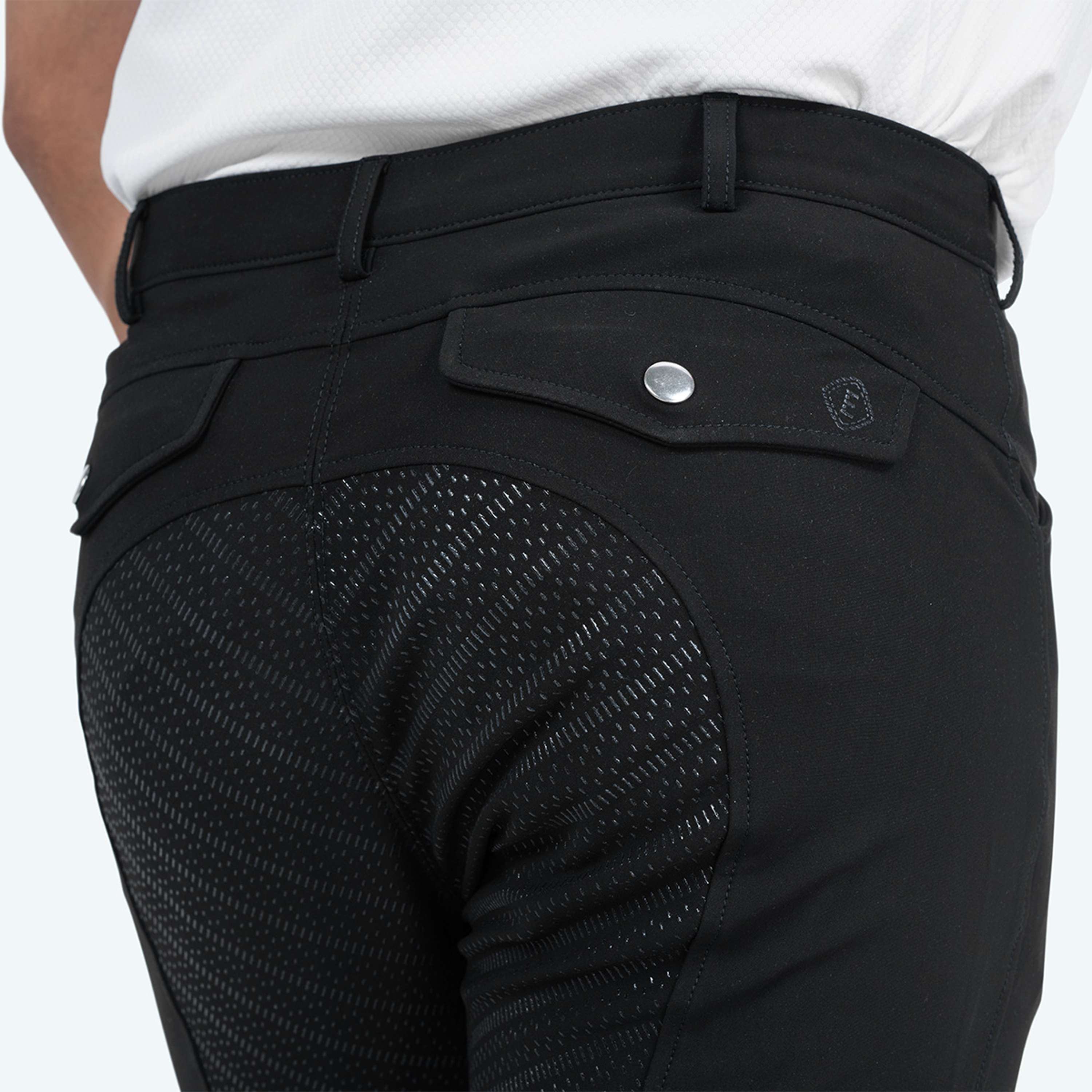 Elvera Equestrian Pantalon d'Équitation Dual Core Pro Hommes Noir