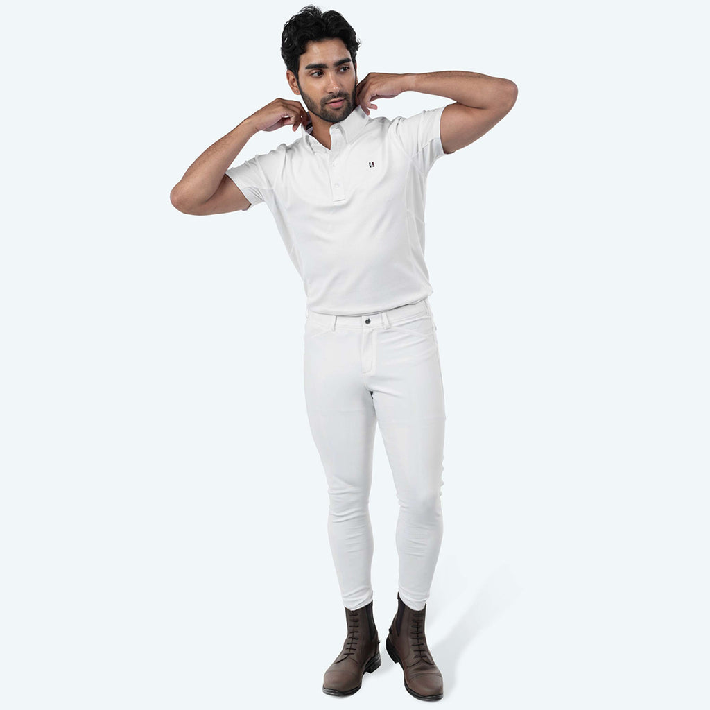 Elvera Equestrian Pantalon d'Équitation Sensitive Pro Hommes Blanc