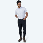 Elvera Equestrian Pantalon d'Équitation Dual Core Pro Half Seat Hommes Noir