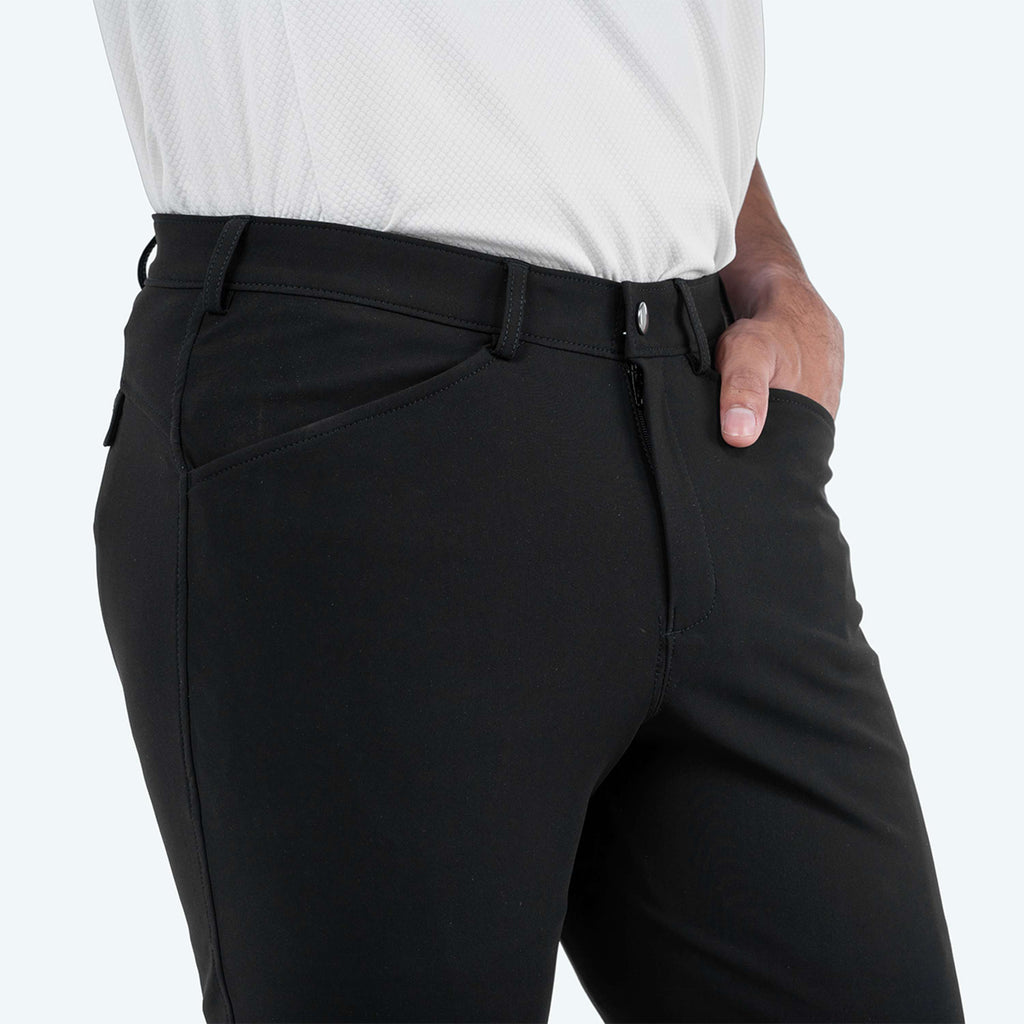 Elvera Equestrian Pantalon d'Équitation Dual Core Pro Half Seat Hommes Noir