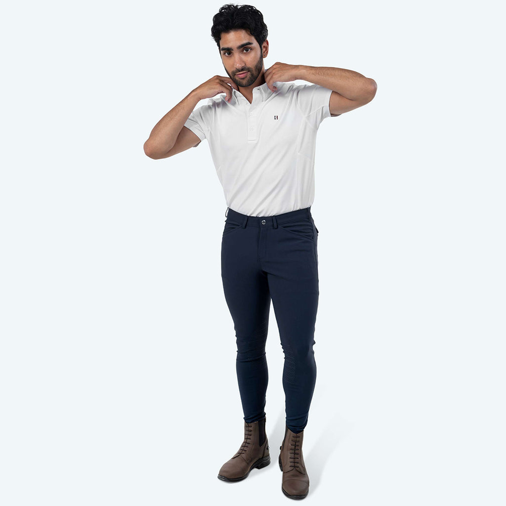 Elvera Equestrian Pantalon d'Équitation Dual Core Pro Half Seat Hommes Salute