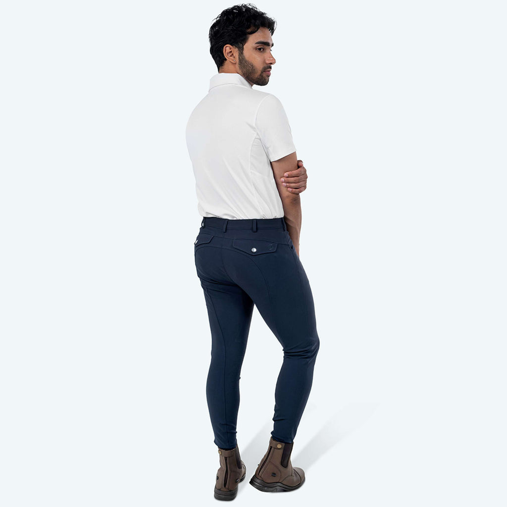 Elvera Equestrian Pantalon d'Équitation Dual Core Pro Half Seat Hommes Salute