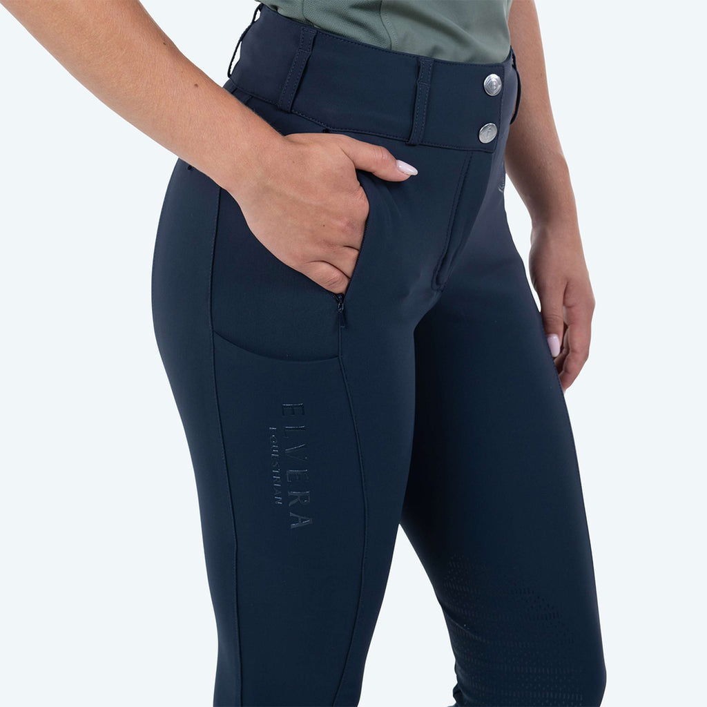Elvera Equestrian Pantalon d'Équitation Dual Core Pro Half Seat Salute