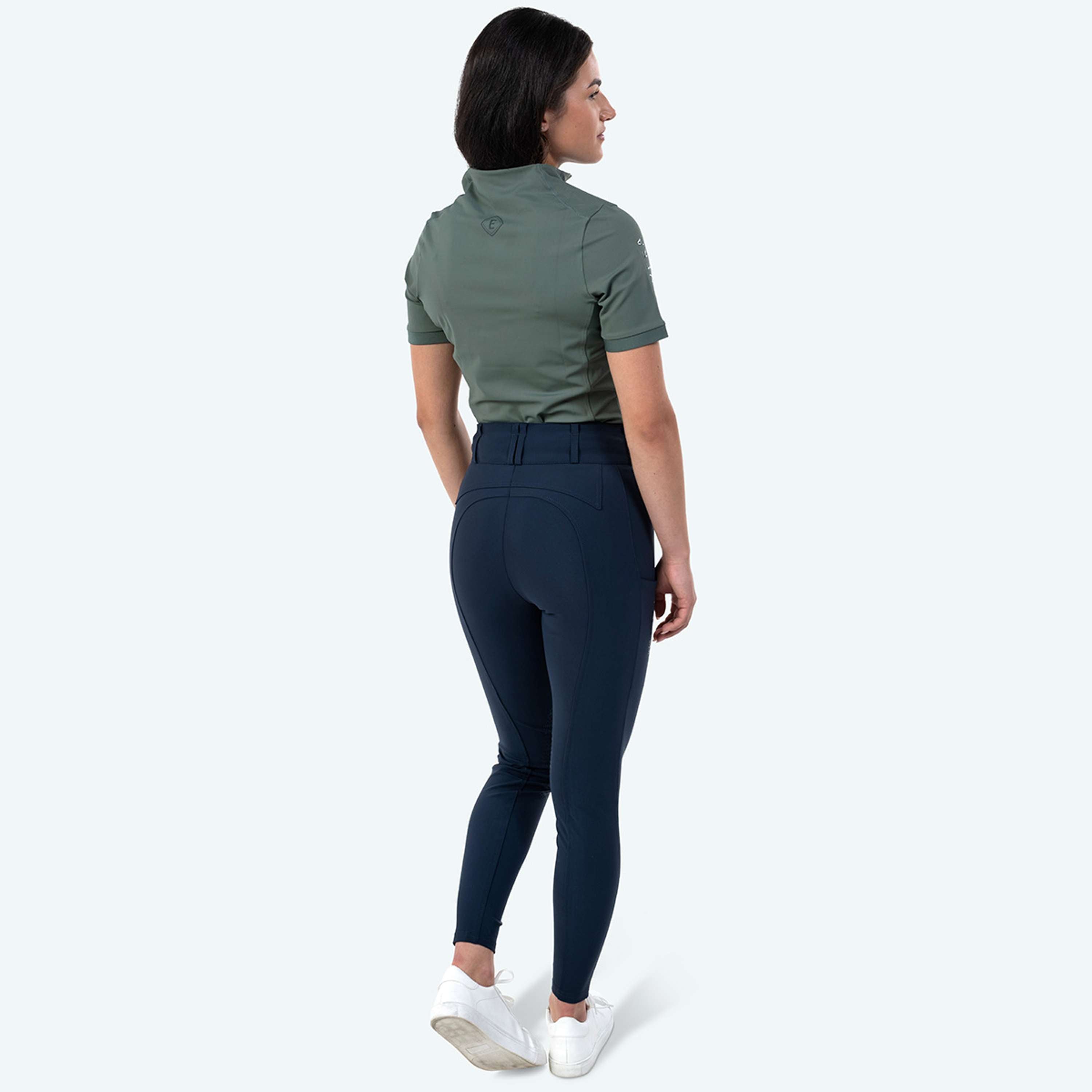 Elvera Equestrian Pantalon d'Équitation Dual Core Pro Half Seat Salute
