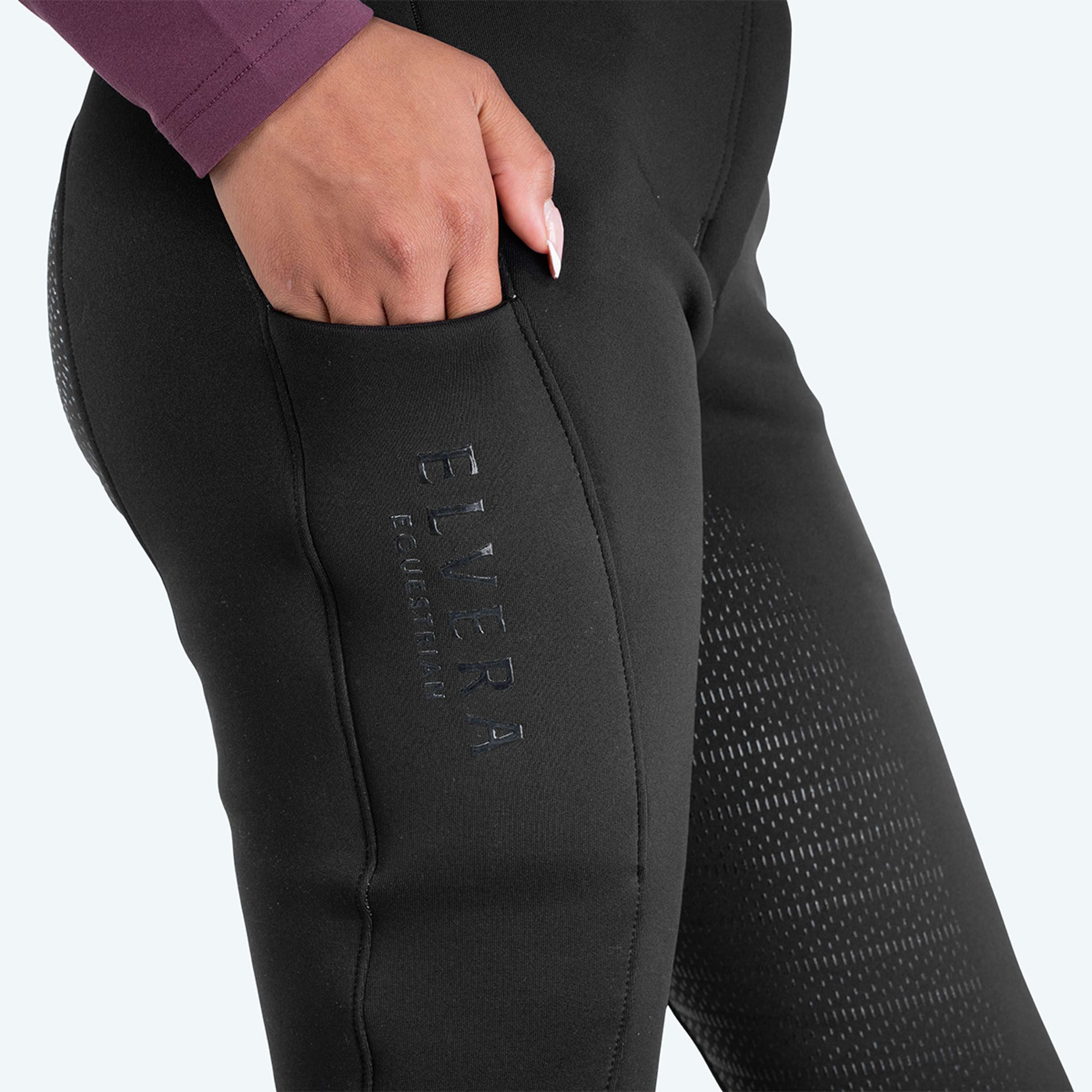 Elvera Equestrian Pantalon d'Équitation Teddy Winter Pro Noir