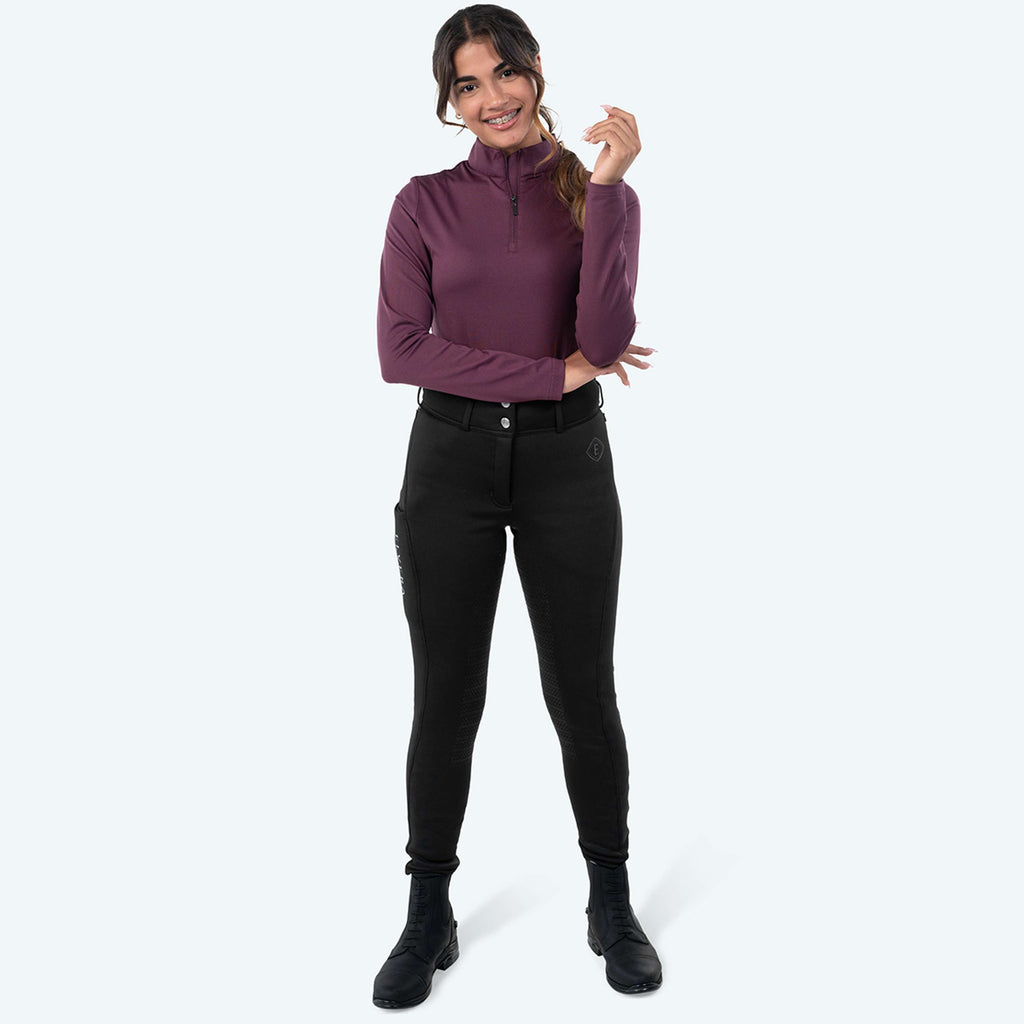 Elvera Equestrian Pantalon d'Équitation Teddy Winter Pro Noir