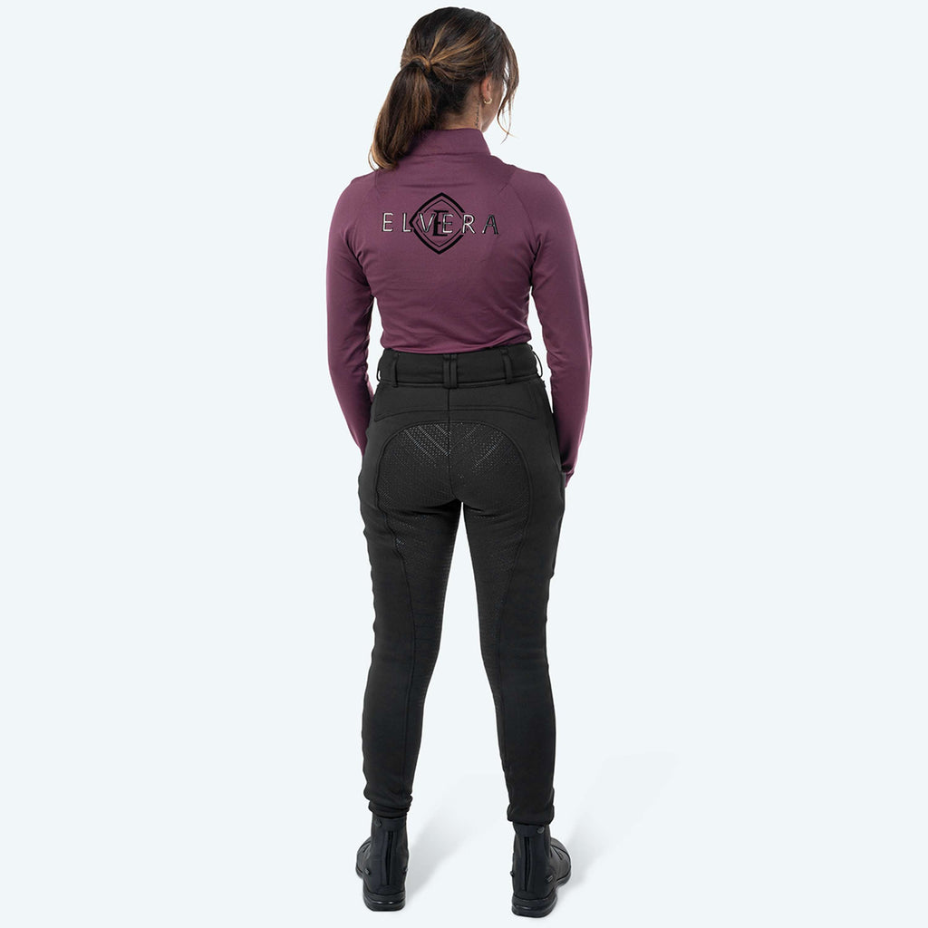 Elvera Equestrian Pantalon d'Équitation Teddy Winter Pro Noir