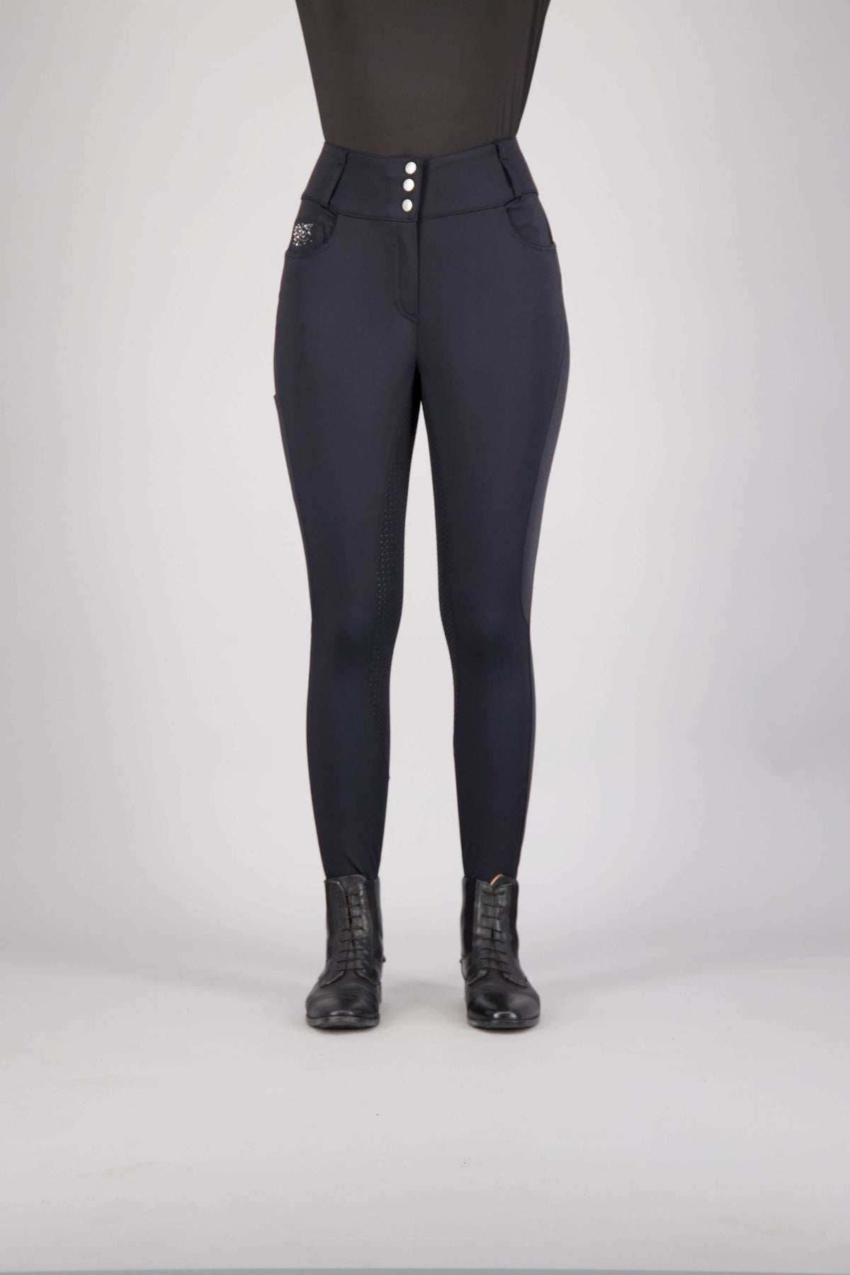 Euro-Star Pantalon d'Équitation Indigo Glam Full Grip Marin