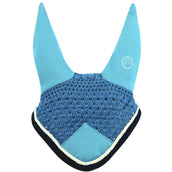 EQUITHÈME Bonnet Anti-Mouches Polyfun Turquoise/Bleu Marine