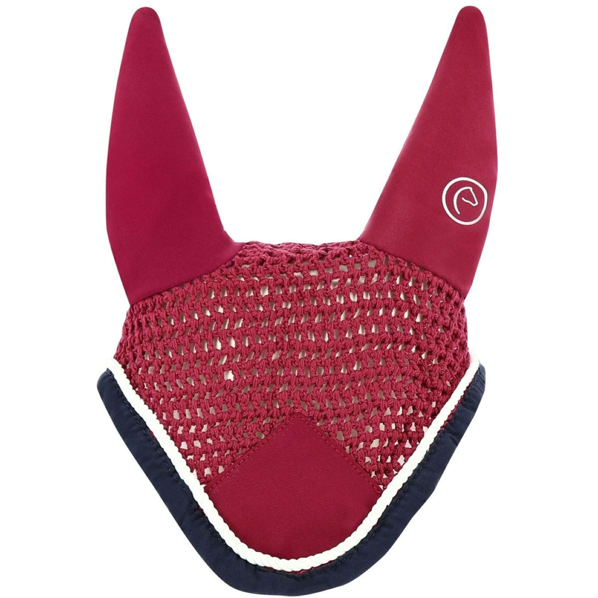 EQUITHÈME Bonnet Anti-Mouches Polyfun Framboise/Bleu Marine