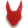 EQUITHÈME Bonnet Anti-Mouches Polyfun Rouge/Taupe