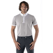 Ego7 T-shirt de Concours Manches Courtes Hommes Gris Glace/Blanc