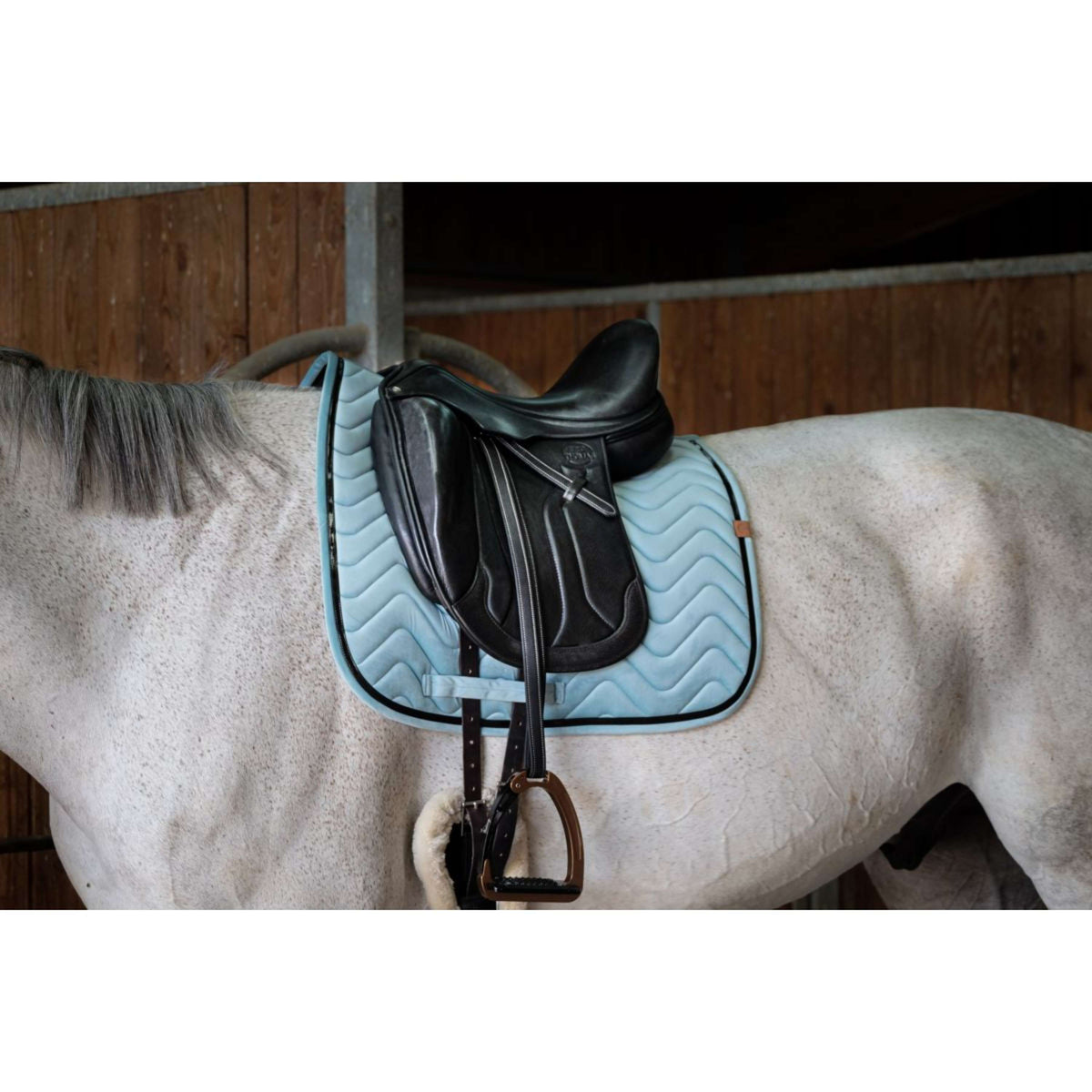 EQUITHÈME Tapis de Selle Glossy Dressage Vert clair