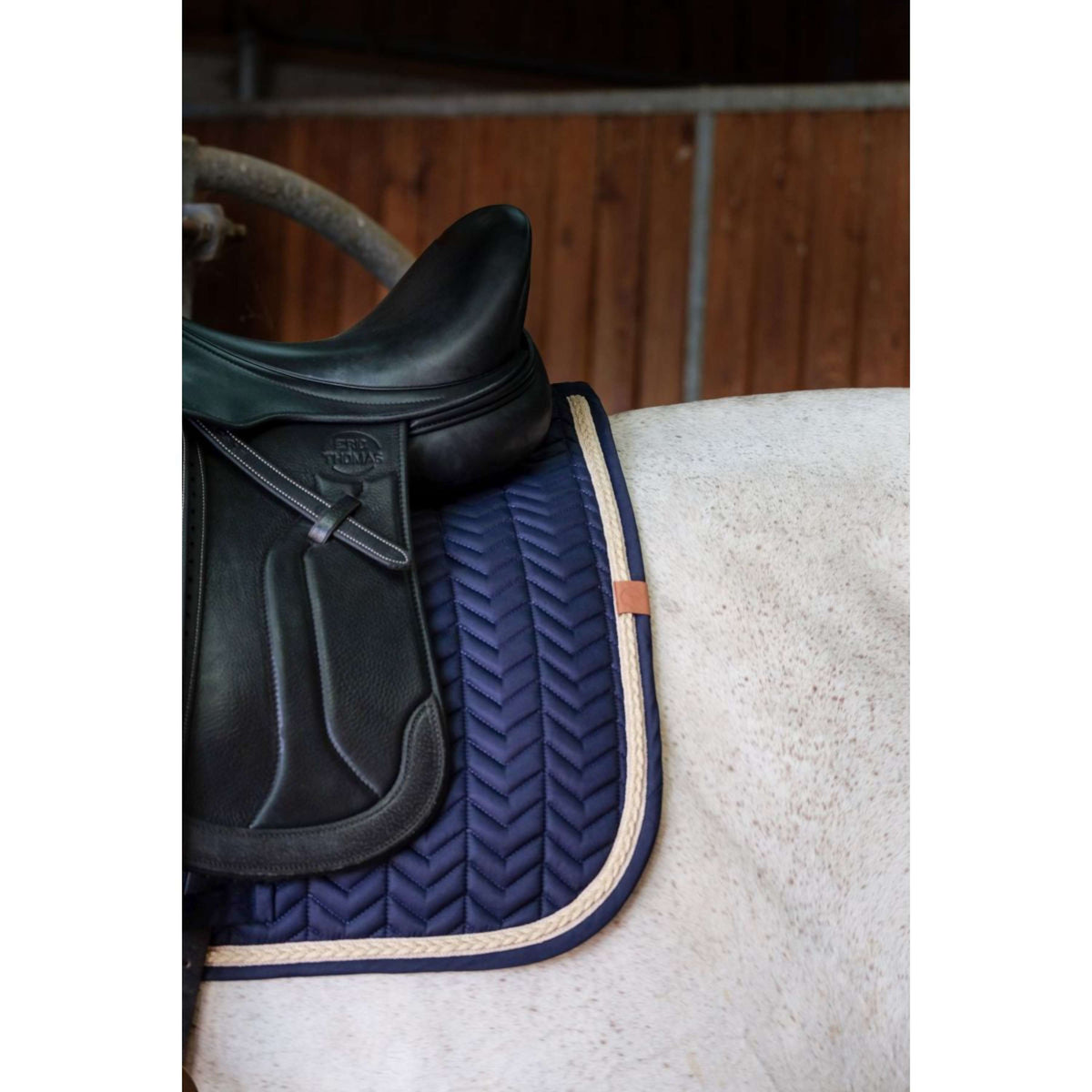 EQUITHÈME Tapis de Selle Softy Dressage Marin