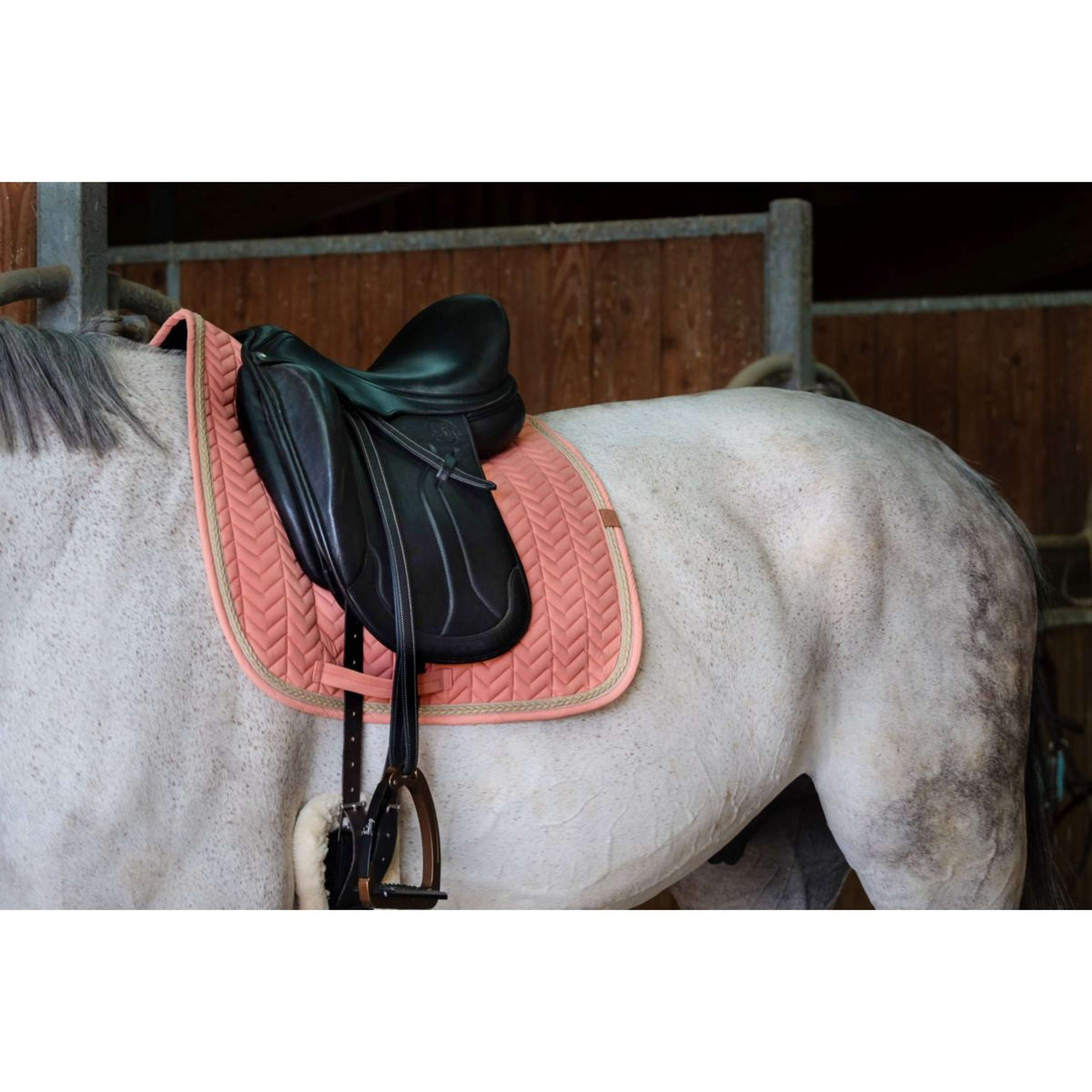 EQUITHÈME Tapis de Selle Softy Dressage Saumon