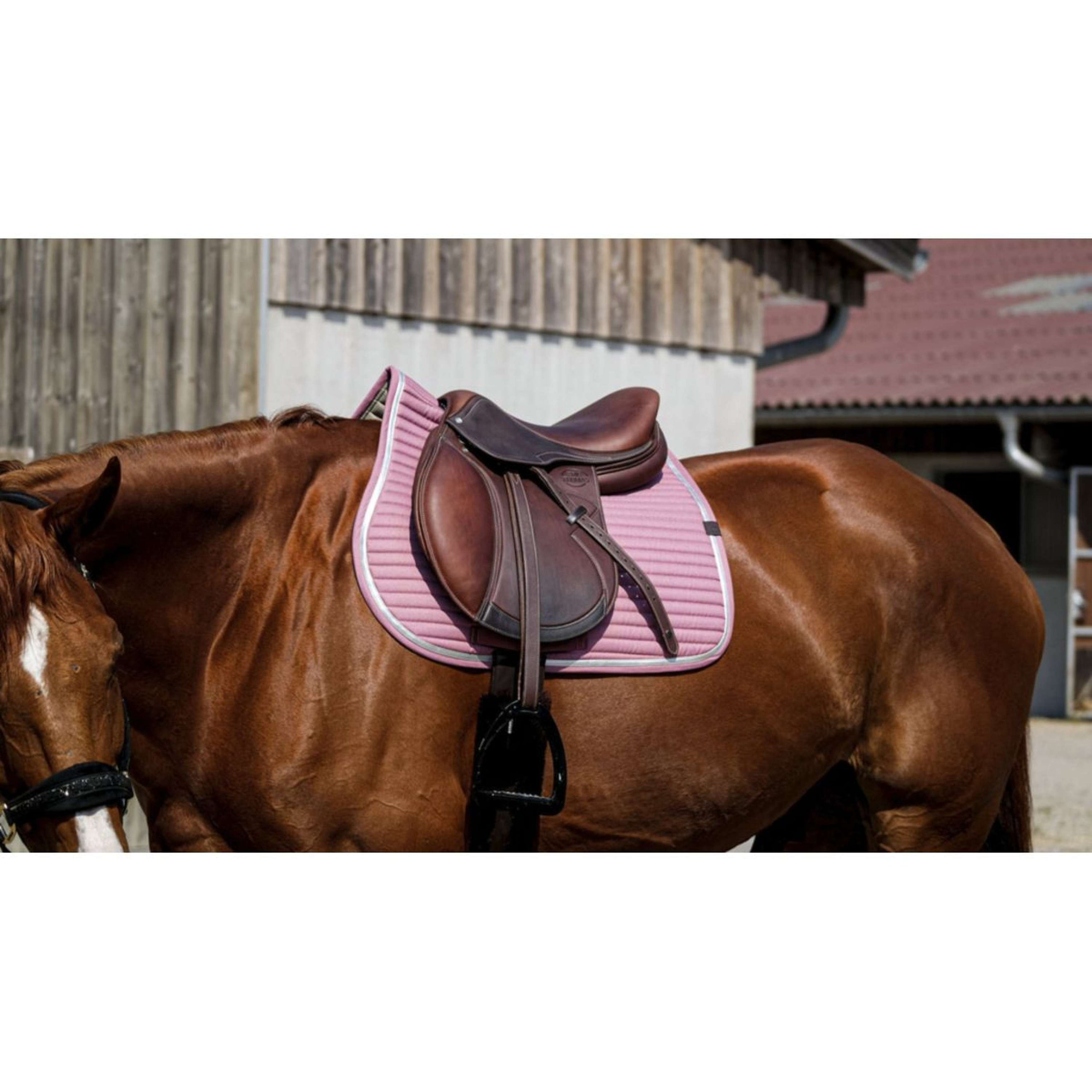 EQUITHÈME Tapis de Selle Spring de Saut Rose EQUITHÈME Tapis de Selle Spring de Saut Rose