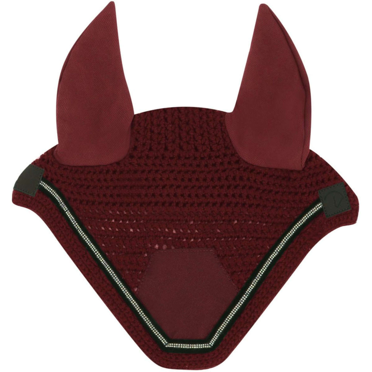 EQUITHÈME Bonnet Anti-Mouches Domino Bordeaux