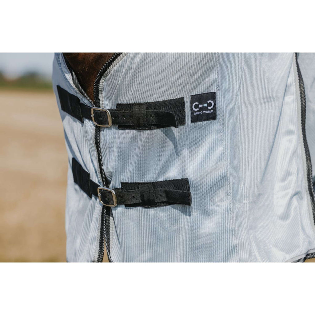 Riding World Couverture Anti-Mouches Belly Mesh Gris