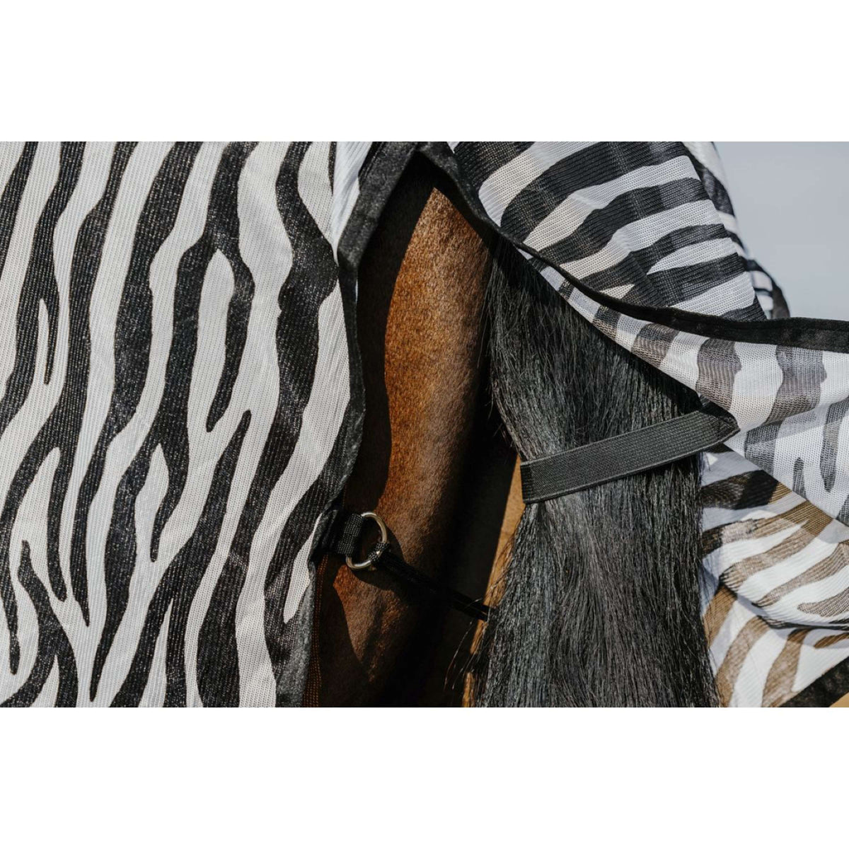 Riding World Couverture Anti-Mouches Belly Mesh Zebra