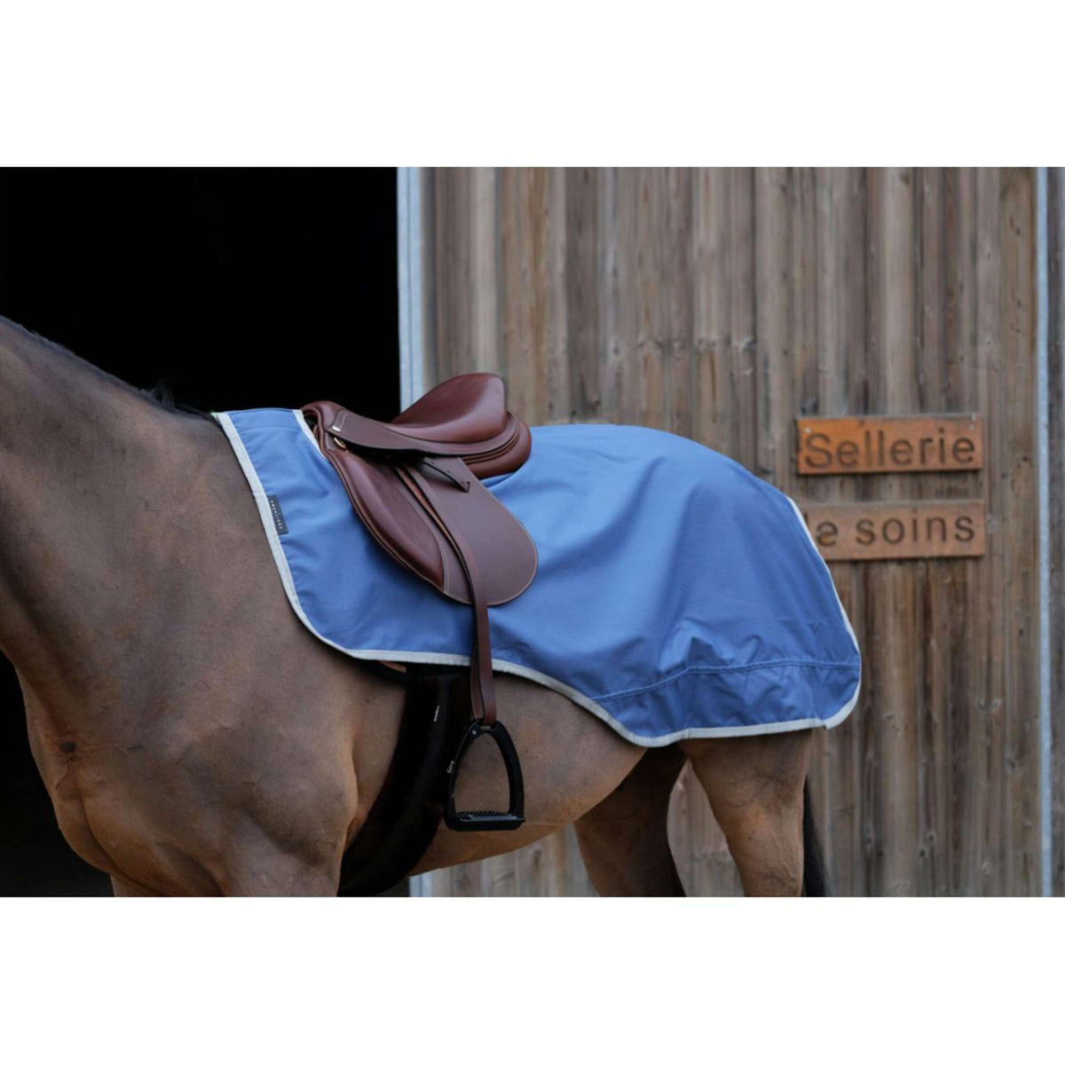 EQUITHÈME Couvre-reins Tyrex 600D Recyclé Fleece Bleu